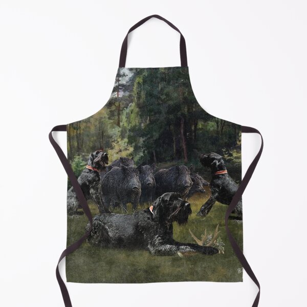 Item preview, Wild boar hunting with Drahthaar , Art  designed and sold by TammyHunterArt.