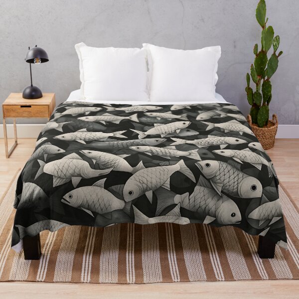 Item preview, Abstract Fish Art designed and sold by Obsidian Ink by Wilshire.
