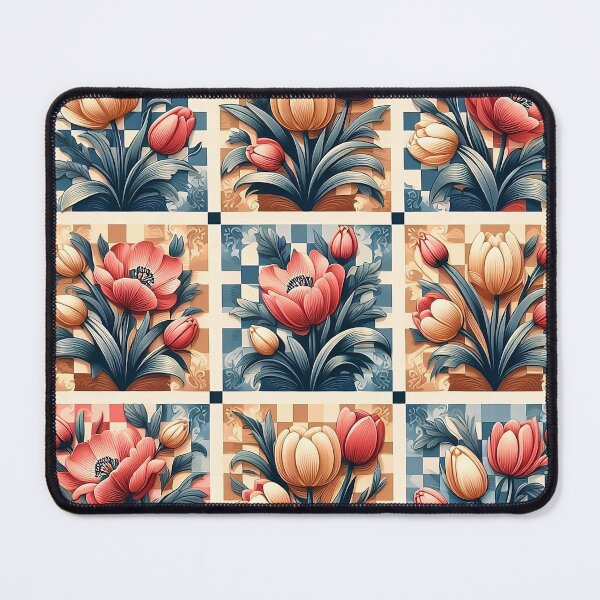 Item preview, Tulips checker design pattern designed and sold by Thedigital91.