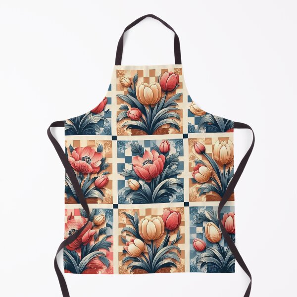 Item preview, Tulips checker design pattern designed and sold by Thedigital91.