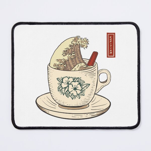 Item preview, Great wave of coffee Singapore Kopitiam style designed and sold by ChonkypurrArt.