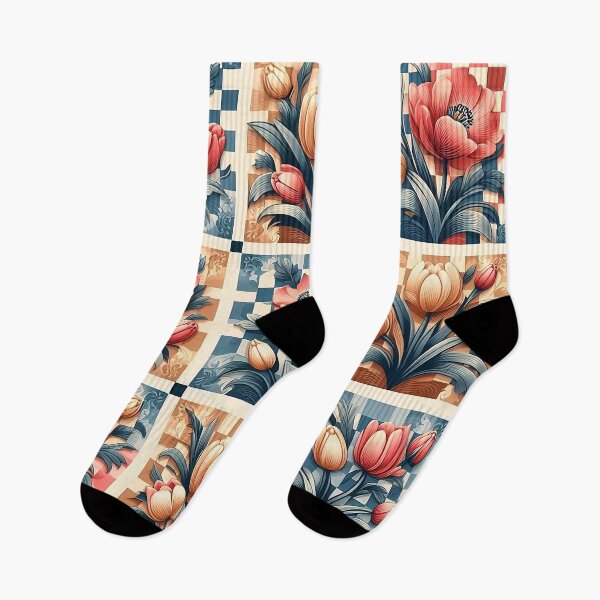 Item preview, Tulips checker design pattern designed and sold by Thedigital91.