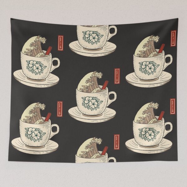 Item preview, Great wave of coffee Singapore Kopitiam style designed and sold by ChonkypurrArt.