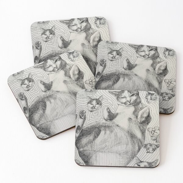 Item preview, Cat in different pen styles designed and sold by Prindarts.