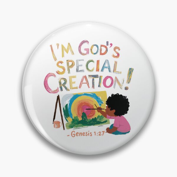 Item preview, God's Special Creation: Colorful Christian Kids Art designed and sold by HahaHandlesHub.