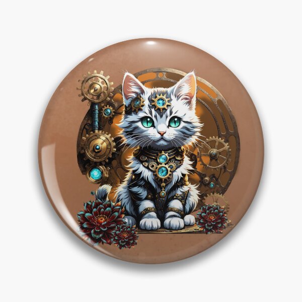 Item preview, A small, cute kitten in a steampunk style. designed and sold by nicky2342.