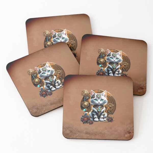 Item preview, A small, cute kitten in a steampunk style. designed and sold by nicky2342.