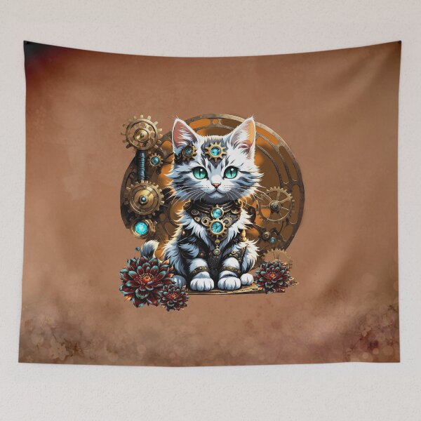 Item preview, A small, cute kitten in a steampunk style. designed and sold by nicky2342.