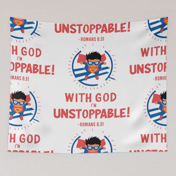Item preview, Unstoppable with God: Inspiring Christian Kids Art designed and sold by HahaHandlesHub.