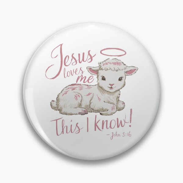 Item preview, Jesus Loves Me: Adorable Lamb Illustration Christian Kids Art designed and sold by HahaHandlesHub.