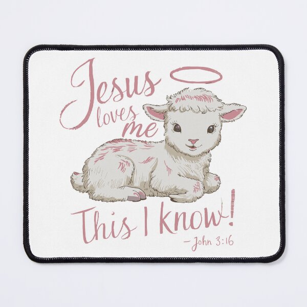 Item preview, Jesus Loves Me: Adorable Lamb Illustration Christian Kids Art designed and sold by HahaHandlesHub.