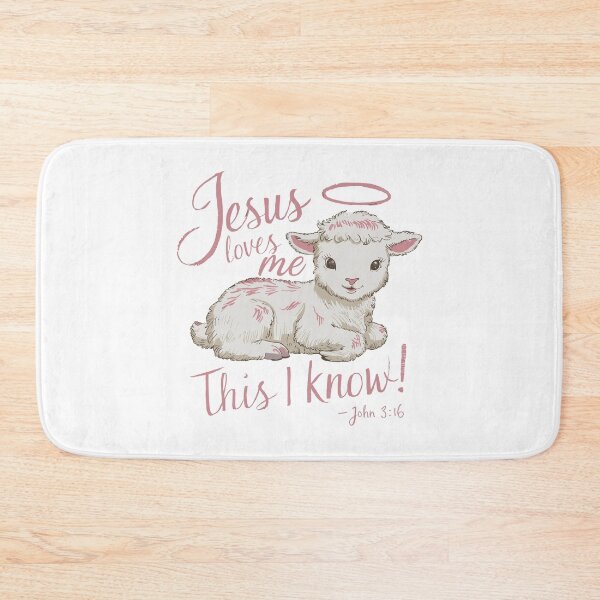 Item preview, Jesus Loves Me: Adorable Lamb Illustration Christian Kids Art designed and sold by HahaHandlesHub.