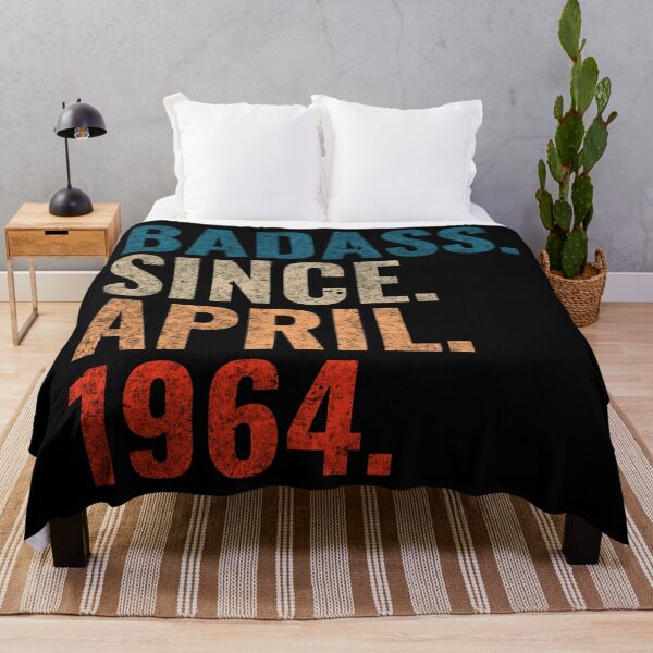 Item preview, Badass since April 1964 Vintage 1964 April birthday gift designed and sold by Teelogic.