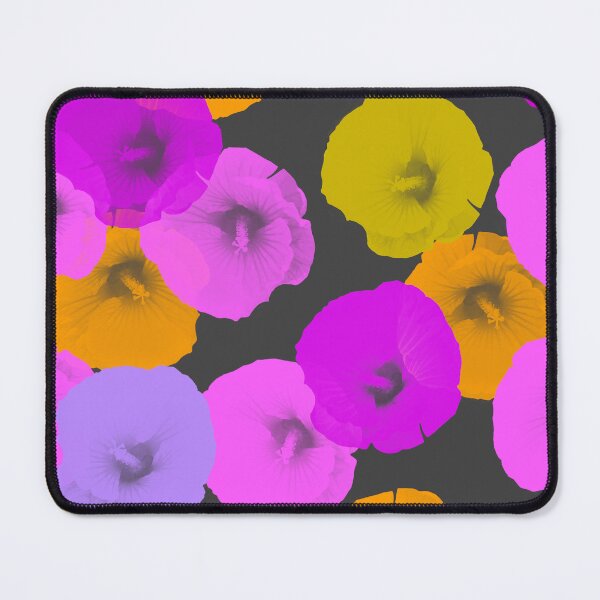 Item preview, Beautiful Hibiscus Photography / Hibiscus Delight on Charcoal Background - Repeating Pattern designed and sold by Victoria Rose.