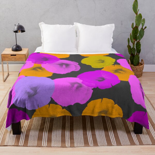 Item preview, Beautiful Hibiscus Photography / Hibiscus Delight on Charcoal Background - Repeating Pattern designed and sold by Victoria Rose.