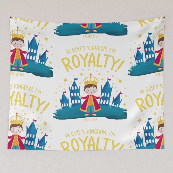Item preview, Royalty in God's Kingdom: Enchanting Christian Kids Art designed and sold by HahaHandlesHub.