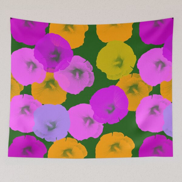 Item preview, Beautiful Hibiscus Photography / Hibiscus Delight Green Background - Repeating Pattern designed and sold by Victoria Rose.