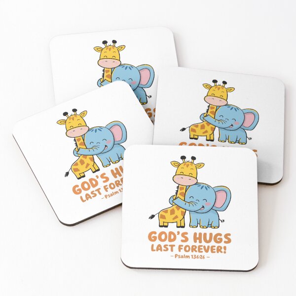 Item preview, God's Hugs Last Forever: Adorable Christian Kids Art designed and sold by HahaHandlesHub.
