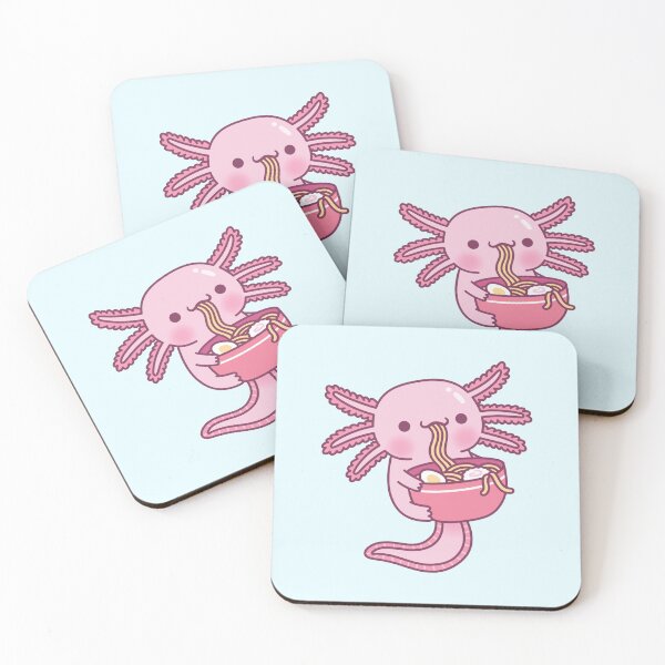 Item preview, Cute Axolotl Eating Japanese Ramen Noodles designed and sold by rustydoodle.