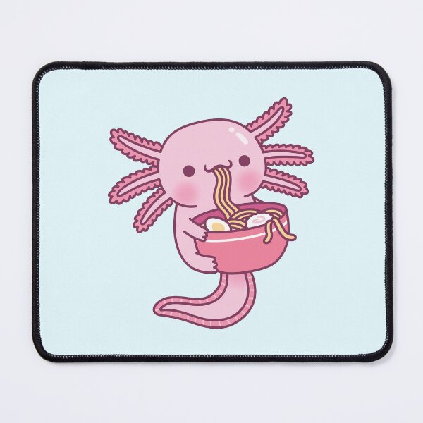 Item preview, Cute Axolotl Eating Japanese Ramen Noodles designed and sold by rustydoodle.