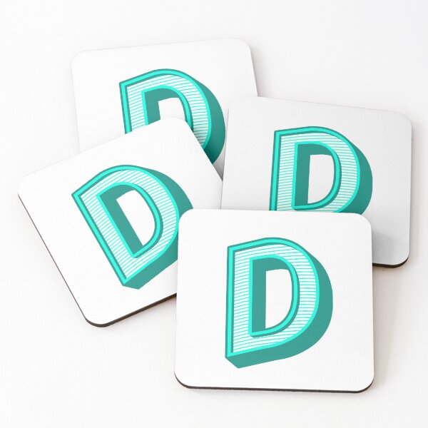 Item preview, 3D Alphabet Letter D - Bold Typography Design - Uppercase Alphabet Artwork designed and sold by uncoXab.