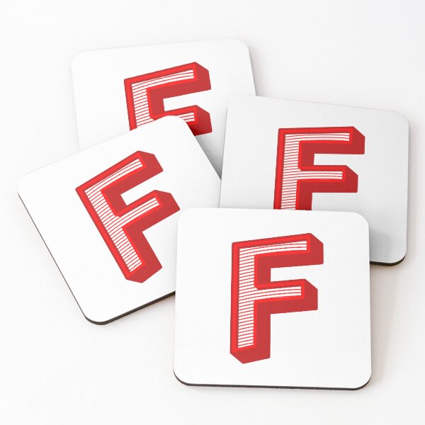 Item preview, 3D Alphabet Letter F - Bold Typography Design - Uppercase Alphabet Artwork designed and sold by uncoXab.