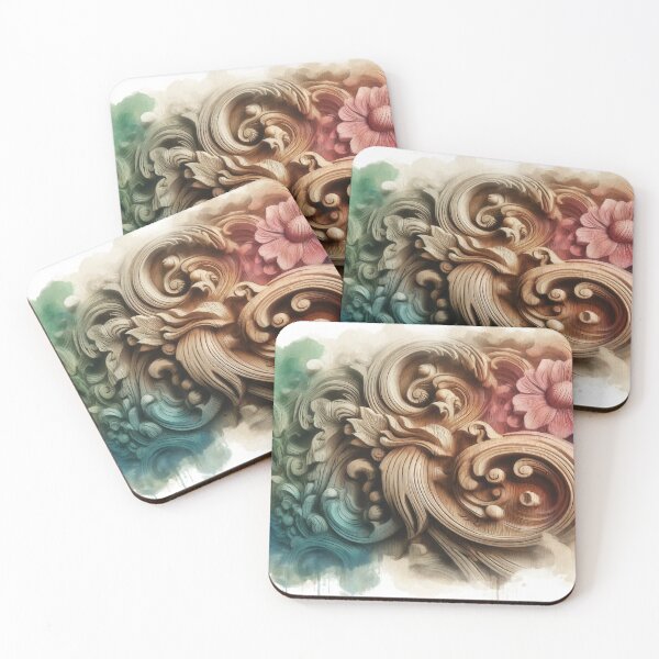 Item preview, Magnificent watercolor wood sculpture for artistic decoration designed and sold by cj-digital.
