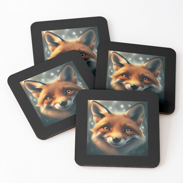Item preview, Smiling fox on a cool background designed and sold by ColorfulCreate.