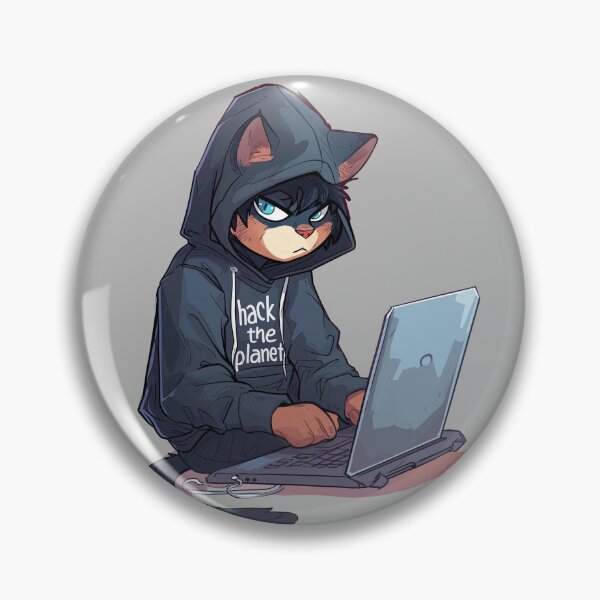 Item preview, Hacker cat with hoodie designed and sold by Shaani.