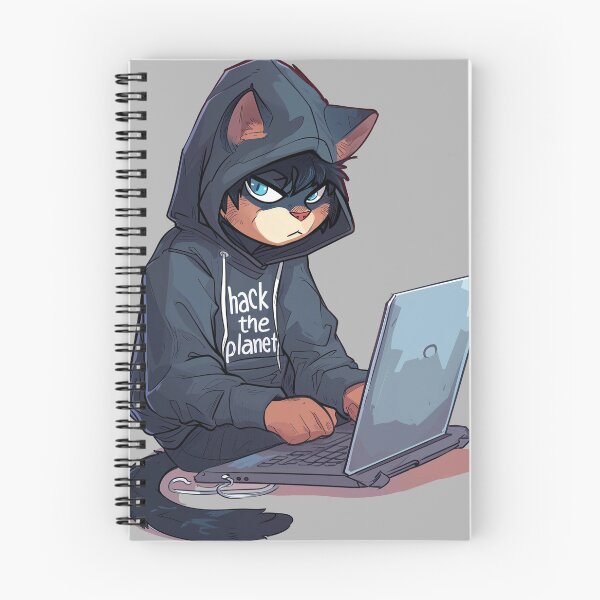 Item preview, Hacker cat with hoodie designed and sold by Shaani.
