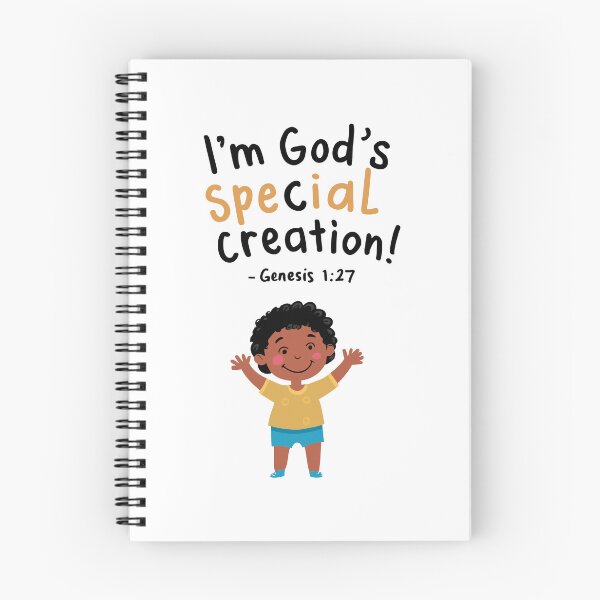 Item preview, God's Special Creation: Cute Christian Kids Art with Genesis 1:27 designed and sold by HahaHandlesHub.