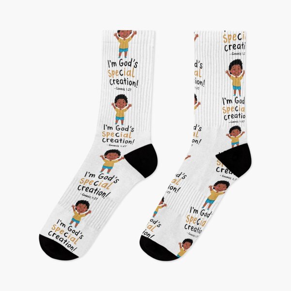 Item preview, God's Special Creation: Cute Christian Kids Art with Genesis 1:27 designed and sold by HahaHandlesHub.