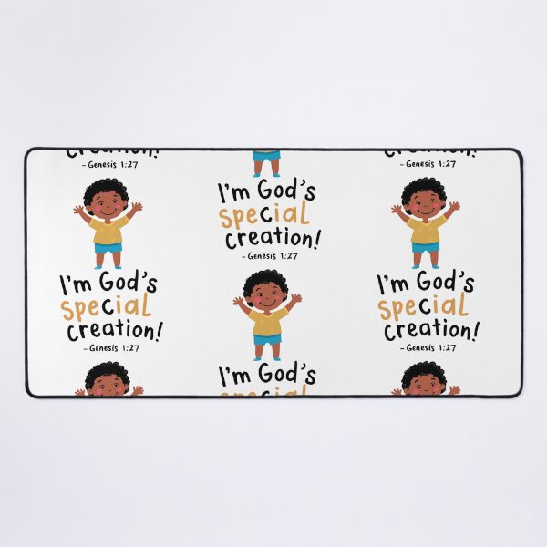 Item preview, God's Special Creation: Cute Christian Kids Art with Genesis 1:27 designed and sold by HahaHandlesHub.