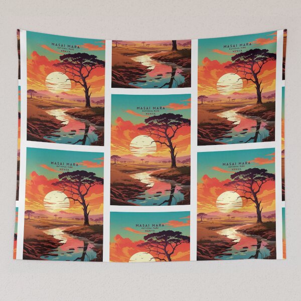 Item preview, Masai Mara National Park Wildlife Wonder designed and sold by NeuralVibe.