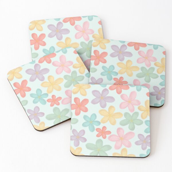 Item preview, Colourful watercolour flower pattern designed and sold by PoppyseedStudios.