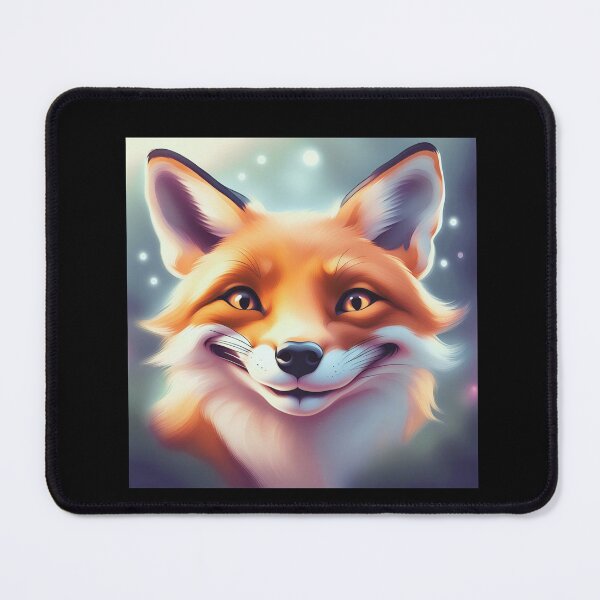 Item preview, Smiling fox on a cool background designed and sold by ColorfulCreate.