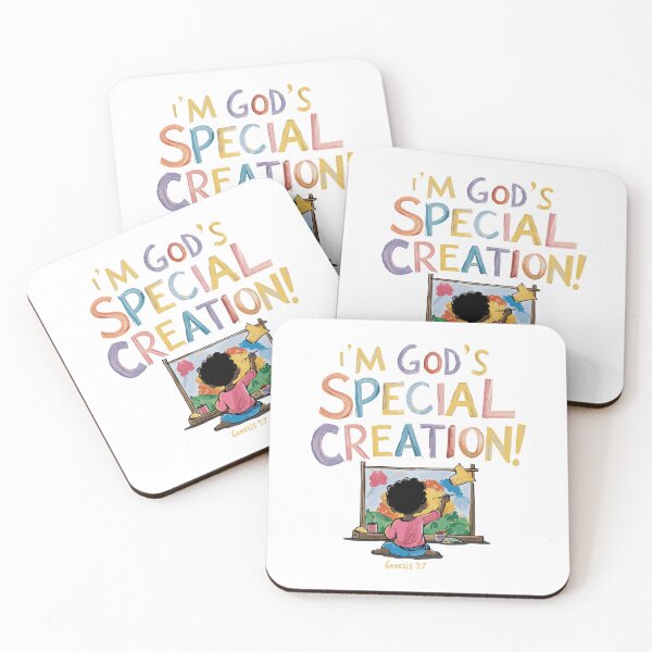 Item preview, God's Special Creation: Colorful Child Painting Christian Kids Art with Genesis 1:27 designed and sold by HahaHandlesHub.