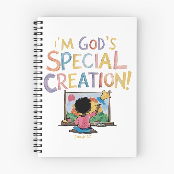 Item preview, God's Special Creation: Colorful Child Painting Christian Kids Art with Genesis 1:27 designed and sold by HahaHandlesHub.