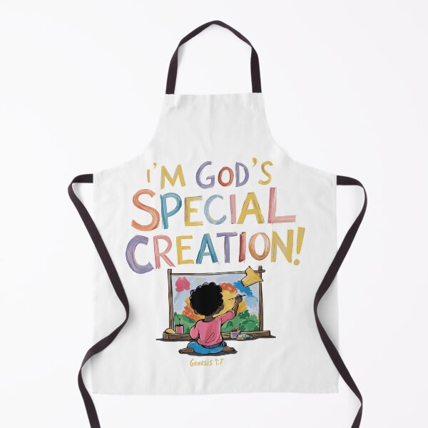 Item preview, God's Special Creation: Colorful Child Painting Christian Kids Art with Genesis 1:27 designed and sold by HahaHandlesHub.