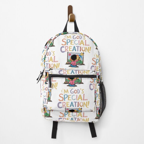 Item preview, God's Special Creation: Colorful Child Painting Christian Kids Art with Genesis 1:27 designed and sold by HahaHandlesHub.