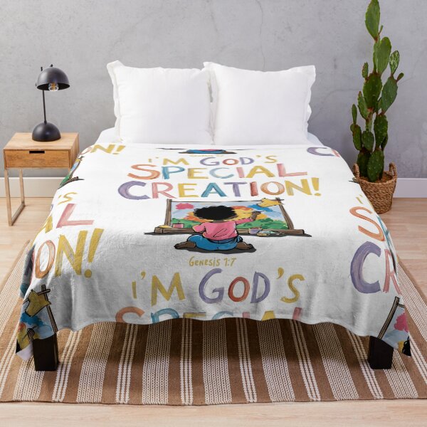 Item preview, God's Special Creation: Colorful Child Painting Christian Kids Art with Genesis 1:27 designed and sold by HahaHandlesHub.