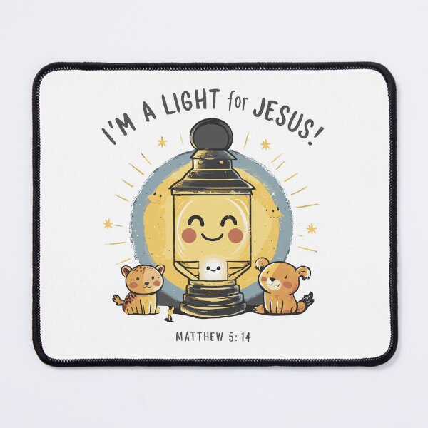 Item preview, Light for Jesus: Shining Lantern Christian Kids Art with Matthew 5:14 designed and sold by HahaHandlesHub.