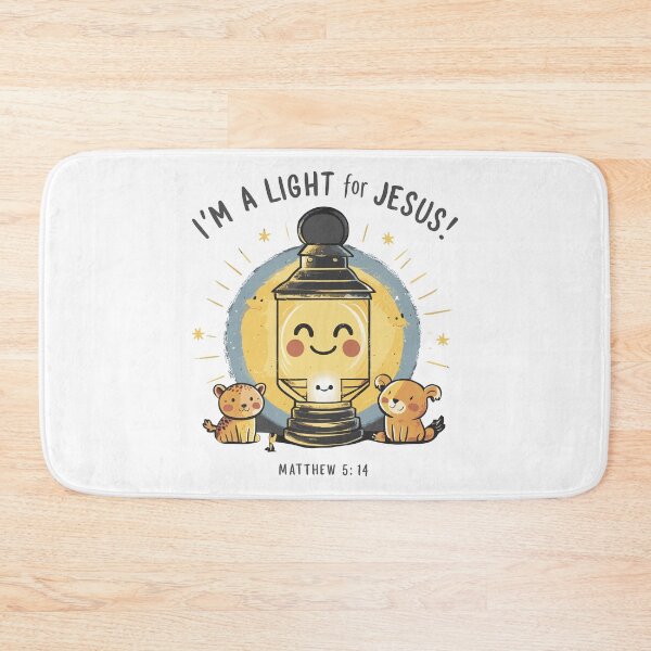 Item preview, Light for Jesus: Shining Lantern Christian Kids Art with Matthew 5:14 designed and sold by HahaHandlesHub.