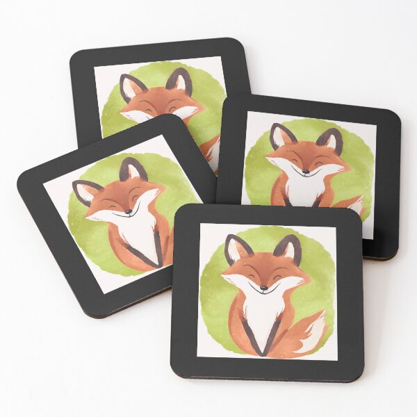 Item preview, Smiling fox painted with paint designed and sold by ColorfulCreate.