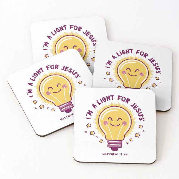 Item preview, Light for Jesus: Bright and Happy Light Bulb Christian Kids Art with Matthew 5:14 designed and sold by HahaHandlesHub.