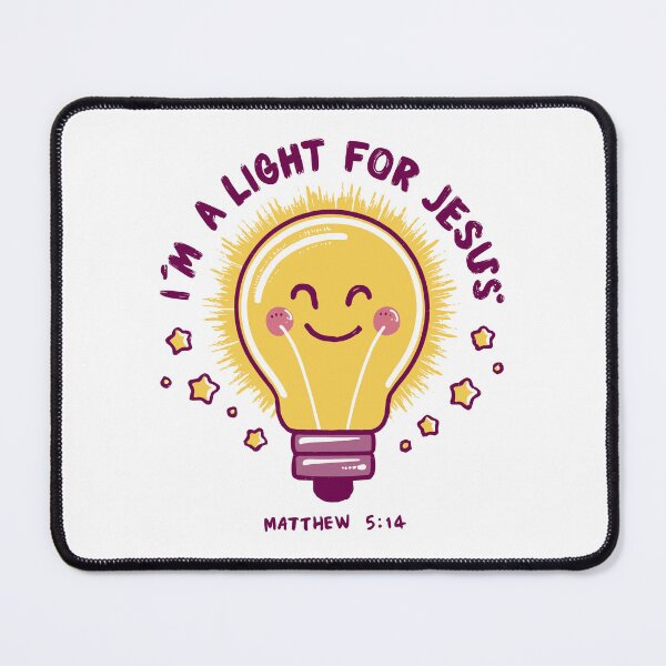 Item preview, Light for Jesus: Bright and Happy Light Bulb Christian Kids Art with Matthew 5:14 designed and sold by HahaHandlesHub.