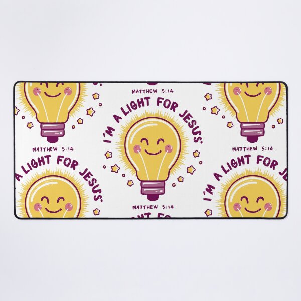 Item preview, Light for Jesus: Bright and Happy Light Bulb Christian Kids Art with Matthew 5:14 designed and sold by HahaHandlesHub.