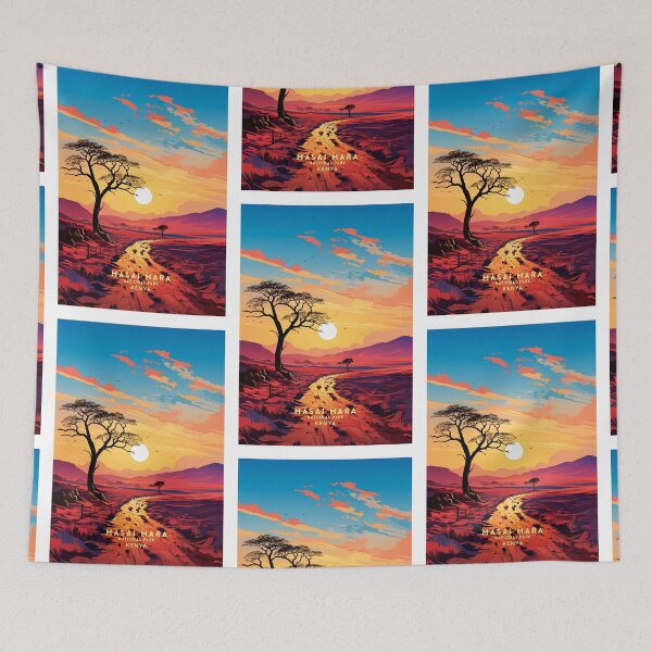 Item preview, Masai Mara National Park African Savanna designed and sold by NeuralVibe.