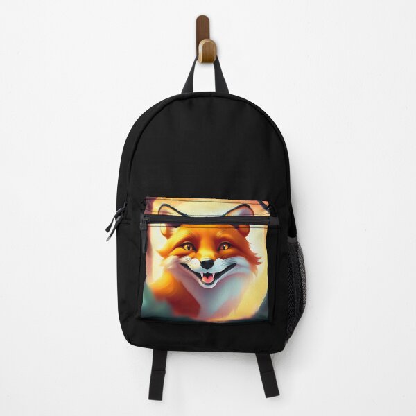 Item preview, Smiling fox on a cool background designed and sold by ColorfulCreate.