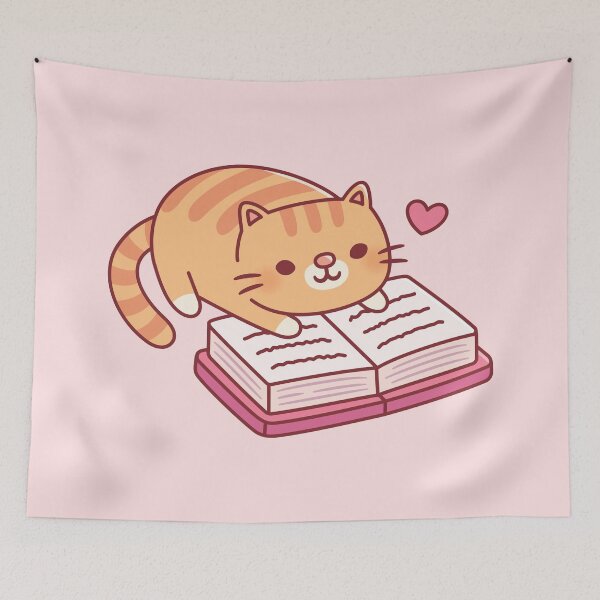Item preview, Cute Tabby Cat Reading A Book designed and sold by rustydoodle.